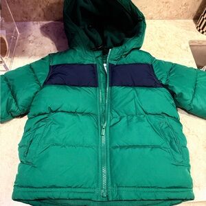 Old Navy Kids Teal and Navy Puffer Jacket